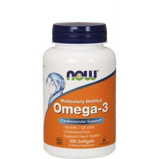 Now Foods Omega 3 1000mg 100κάψουλες Συμπλήρωμα Διατροφής Ωμέγα-3 Λιπαρών Οξέων