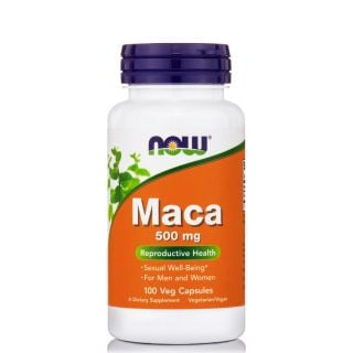 Now Foods Maca 500mg 100φυτ.κάψουλες Συμπλήρωμα Διατροφής για Ενέργεια & Αύξηση Λίμπιντο