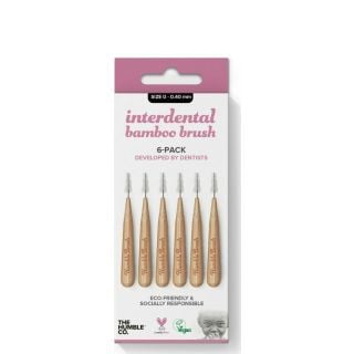 Humble Bamboo Interdental Brush Μεσοδόντια Βουρτσάκια Μέγεθος 0-0.4mm Μωβ 6τεμάχια