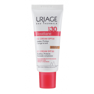 Uriage Roseliane CC Cream SPF30 40ml Ενυδατική Κρέμα Προσώπου με Χρώμα για την Ερυθρότητα