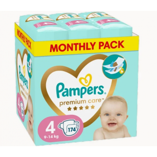 Pampers Premium Care Maxi No4 (9-14kg) 174 Πάνες