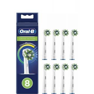 Oral-B Cross Action CleanMaximizer Ανταλλακτικές Κεφαλές για Ηλεκτρική Οδοντόβουρτσα 8τμχ