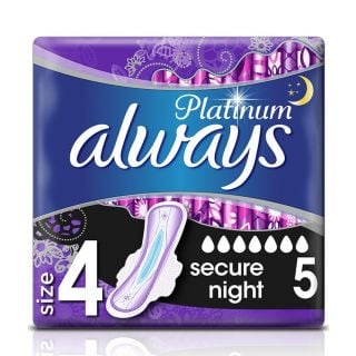 Always Platinum Σερβίετες με Φτερά Secure Night Μέγεθος 4 5τεμάχια