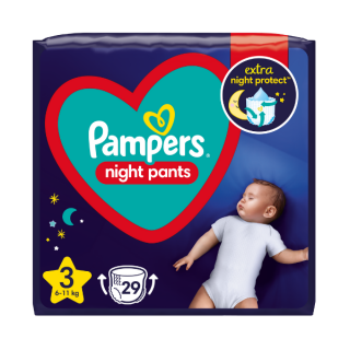 Pampers Πάνες Βρακάκι Νυκτός No3 (6-11kg) 29τεμάχια