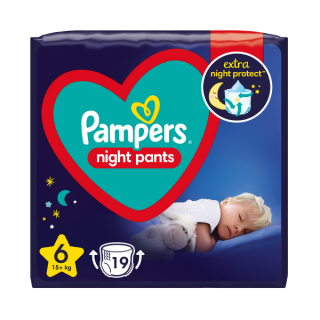 Pampers Πάνες Βρακάκι Νυκτός No6 (15+ kg) 19τεμάχια