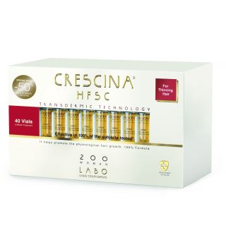 Crescina Transdermic HFSC Woman 200 Thining Hair Αμπούλες Μαλλιών κατά της Τριχόπτωσης για Γυναίκες 40x3.5ml