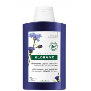 Klorane Shampooing a la Centauree 200ml Σαμπουάν με Κενταυρίδα για Γκρίζα & Λευκά Μαλλιά