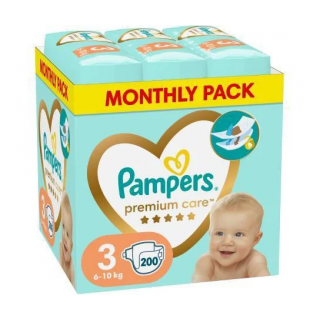 Pampers Premium Care Maxi No3 (6-10kg) 200 Πάνες