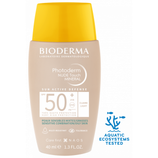 Bioderma Photoderm Nude Touch SPF 50+ Light Tint 40ml Αντιηλιακό Προσώπου με Χρώμα