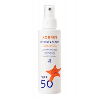 Korres Coconut & Almond Kids Comfort Παιδικό Αντηλιακό Σπρέι Spf50 για Πρόσωπο & Σώμα 150ml