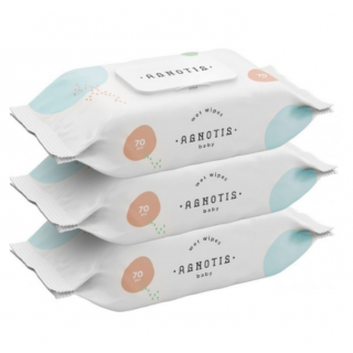 AGNOTIS Baby Wet Wipes Μωρομάντηλα 210τμχ (3x70)