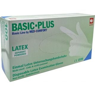 Alfacare Basic Plus Λάτεξ Με Πούδρα Λευκό Small 100τμχ