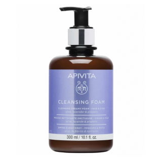 Apivita Cleansing Creamy Foam Κρεμώδης Αφρός Καθαρισμού με Ελιά & Λεβάντα & Propolis 300ml