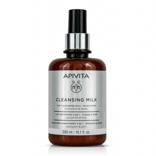 Apivita Cleansing Milk 3 in 1 Chamomile & Honey 300ml Γαλάκτωμα Καθαρισμού 3 σε 1 με Χαμομήλι & Μέλι