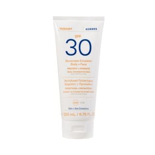 Korres Yoghurt Sunscreen Emulsion Αντηλιακό Γαλάκτωμα Σώματος & Προσώπου Spf30 200ml