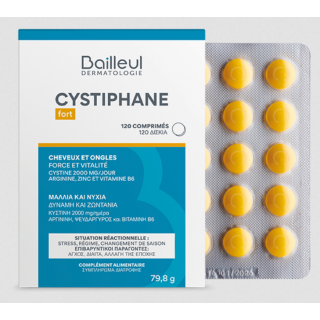 Bailleul Dermatologie Cystiphane Fort Strong Hair & Nails Συμπλήρωμα Διατροφής Για Μαλλιά Και Νύχια 120 Ταμπλέτες