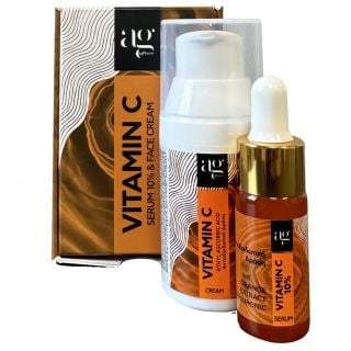 Ag Pharm Vitamin C 10% Serum 10ml & Face Cream 30ml Ορός & Κρέμα Προσώπου Αντιοξείδωσης & Επανόρθωσης