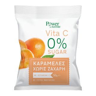 Power of Nature Vita C 0% Sugar-free Candies with Vitamin C and Mandarin Flavour 50g