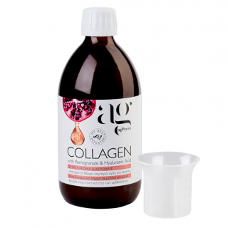 AG Pharm Collagen with Pomegranate, Πόσιμο Κολλαγόνο Με Ρόδι Και Υαλουρονικό Οξύ 500ml