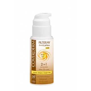 Coverderm 2 in1 Filteray Body Plus Αντηλιακό Γαλάκτωμα Spf50 & Ενυδατικό Γαλάκτωμα για Μετά τον Ήλιο 100ml