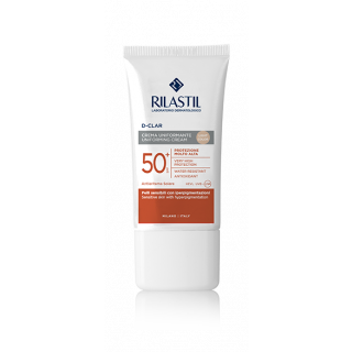 Rilastil D-Clar Uniforming Cream Spf50 Light Color 40ml Αντηλιακή Κρέμα Προσώπου με Χρώμα