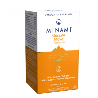 Minami MorEPA Move + Curcumin 60softgels Συμπυκνωμένο Συμπλήρωμα Διατροφής Ω-3 με Κουρκουμίνη & Βιταμίνη C