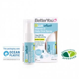 BetterYou DLux Infant Vitamin D Daily Oral Spray 15ml Βιταμίνη D3 για Νεογνά, Βρέφη και Παιδιά έως 3 Ετών