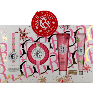 Roger & Gallet Xmas Set Rose: Fragrant Water 30ml, Αρωματικό Σαπούνι 100gr, Λοσιόν Σώματος 50ml & Κρέμα Χεριών 30ml