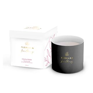 Fleriana Aromatherapy Calm & Peach Natural Candle 235ml Φυσικό Κερί Χώρου με Υπέροχο Άρωμα