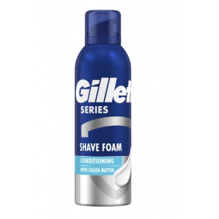 Gillette Series Αφρός Ξυρίσματος Με Βούτυρο Κακάο 200ml 