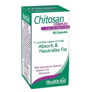 Health Aid Chitosan Complex 90Vecaps Συμπλήρωμα Διατροφής για Δέσμευση Λίπους