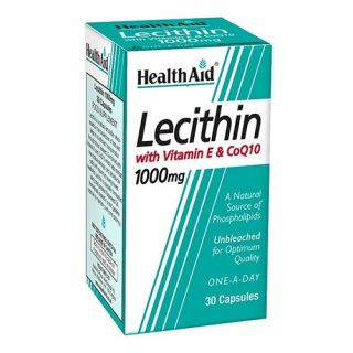 Health Aid Lecithin 1000mg - Co Q10 and Vitamin E 30 Caps