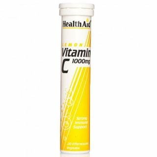 Health Aid Vitamin C 1gr Lemon 20 Tabs