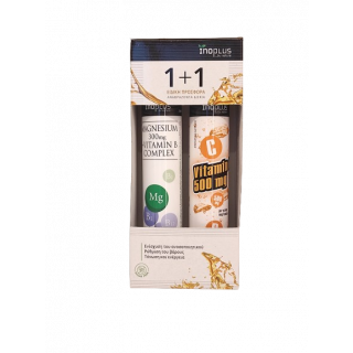 InoPlus Magnesium Βιταμίνη B Complex 300mg & Βιταμίνη C 500mg 2x20eff.tabs