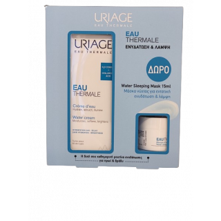 Uriage Promo Eau Thermale Κρέμα Νερού Ελαφριάς Υφής Για Το Πρόσωπο 40ml & Δώρο Μάσκα Προσώπου Νύχτας για Ενυδάτωση 15ml