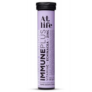 AtLife Immune Plus Vitamin C + Echinacea + Zinc Συμπλήρωμα Διατροφής για το Ανοσοποιητικό 20 Αναβράζοντα Δισκία