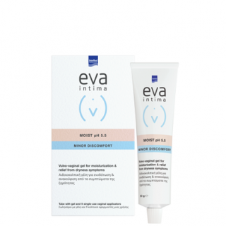Intermed Eva Intima Moist pH 5.5 Minor Discomfort Αιδιοκολπική Γέλη Για Την Άμεση Επαναφορά Της Φυσιολογικής Υγρασίας 9 κολπικοί εφαρμοστές 