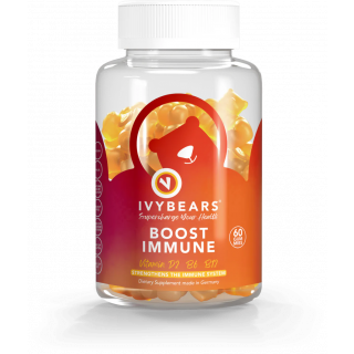 IvyBears Boost Immune Συμπλήρωμα Διατροφής Για Ενίσχυση Του Ανοσοποιητικού Συστήματος, 60 Zελεδάκια Aρκουδάκια