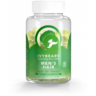 IvyBears Men's Hair Ανδρικό Συμπλήρωμα Διατροφής Για Υγιή Μαλλιά Και Νύχια, 60 Zελεδάκια Aρκουδάκια