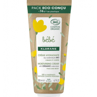 Klorane Bébé Moisturizing Cream With Organic Calendula, Βιολογική Ενυδατική Κρέμα Για Πρόσωπο Και Σώμα Με Καλέντουλα 200ml