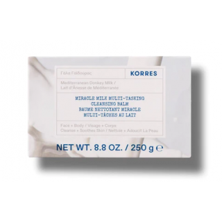 Korres Mediterranean Donkey Milk 250g Απαλό Σαπούνι Καθαρισμού Πρόσωπο & Σώμα Miracle Milk Multi-Tasking Cleansing Balm  