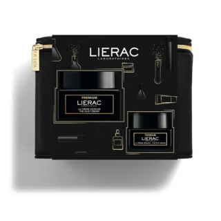 Lierac Xmas Set Premium La Creme Soyeuse Αντιγηραντική Κρέμα Προσώπου Για Κανονικές Έως Μικτές Επιδερμίδες 50ml & Eye Cream Κρέμα Ματιών 20ml Σε Βελούδινη Μπιζουτιέρα