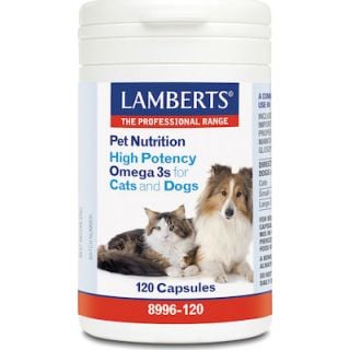 Lamberts Pet Nutrition High Potency Omega 3 for Cats/Dogs 120 Caps