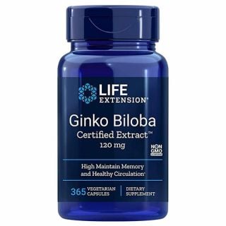 Life Extension Ginkgo Biloba Certified Extract 120mg 365 Caps