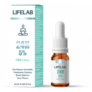 Lifelab 24H 5% CBD 500mg Cannabidiol 10ml