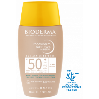 Bioderma Photoderm Nude Touch SPF 50+ Golden Tint 40ml Αντιηλιακό Προσώπου με Χρώμα