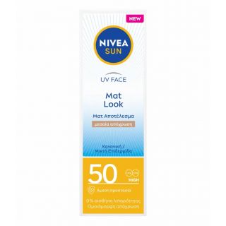 Nivea Sun UV Face Mat Look Medium Shade Tinted Cream SPF50 50ml