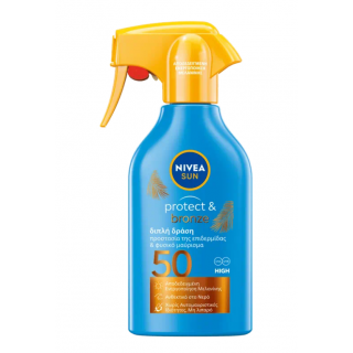 Nivea Sun Protect & Bronze Spf50 Trigger Spray 270ml Αντηλιακό Γαλάκτωμα Σε Σπρέι Για Ενεργοποίηση Φυσικής Διαδικασίας Μαυρίσματος