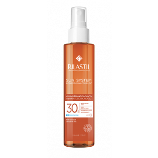 Rilastil Sun System Dermatological Oil Spf30 200ml Αντηλιακό Λάδι Σώματος για Ευαίσθητες Επιδερμίδες