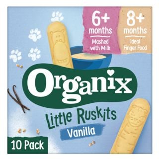 Organix Little Ruskits Μπισκότα Oδοντοφυΐας με Γεύση Βανίλια Χωρίς Ζάχαρη για Βρέφη 6+Μηνών 60gr 